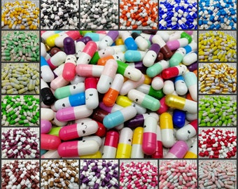 500 pieces wish message pill capsule charm with blank paper note inside , 24 colors happy secret love note pill bead handmade finding AP0052