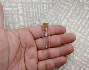 10/50 piezas 40x13 mm botella de vidrio transparente con corcho, 2 ml de retención líquida frasco de vidrio transparente vial boda fiesta deseo botella alimentos seguros AB0011