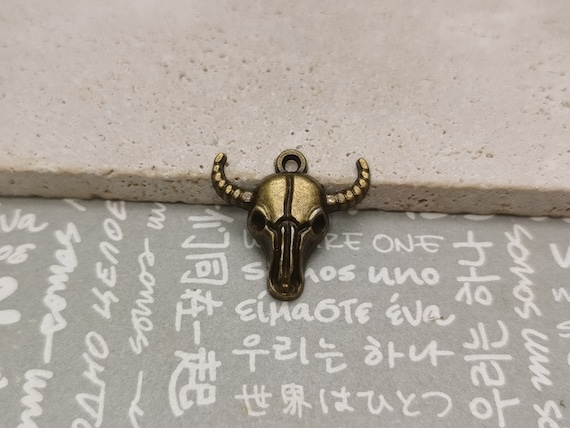 6/20 Pieces Metal Bull Skull Cow Ox Cattle Pendant Necklace