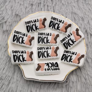 Silicone Bead Don't Be a Dick Focal Bead DIY Charm Pen Finding AS1003