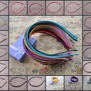 5mm width mix color satin covered metal headband blank , black color hair head band barrette clip comb tiara hairband jewelry finding AH0009