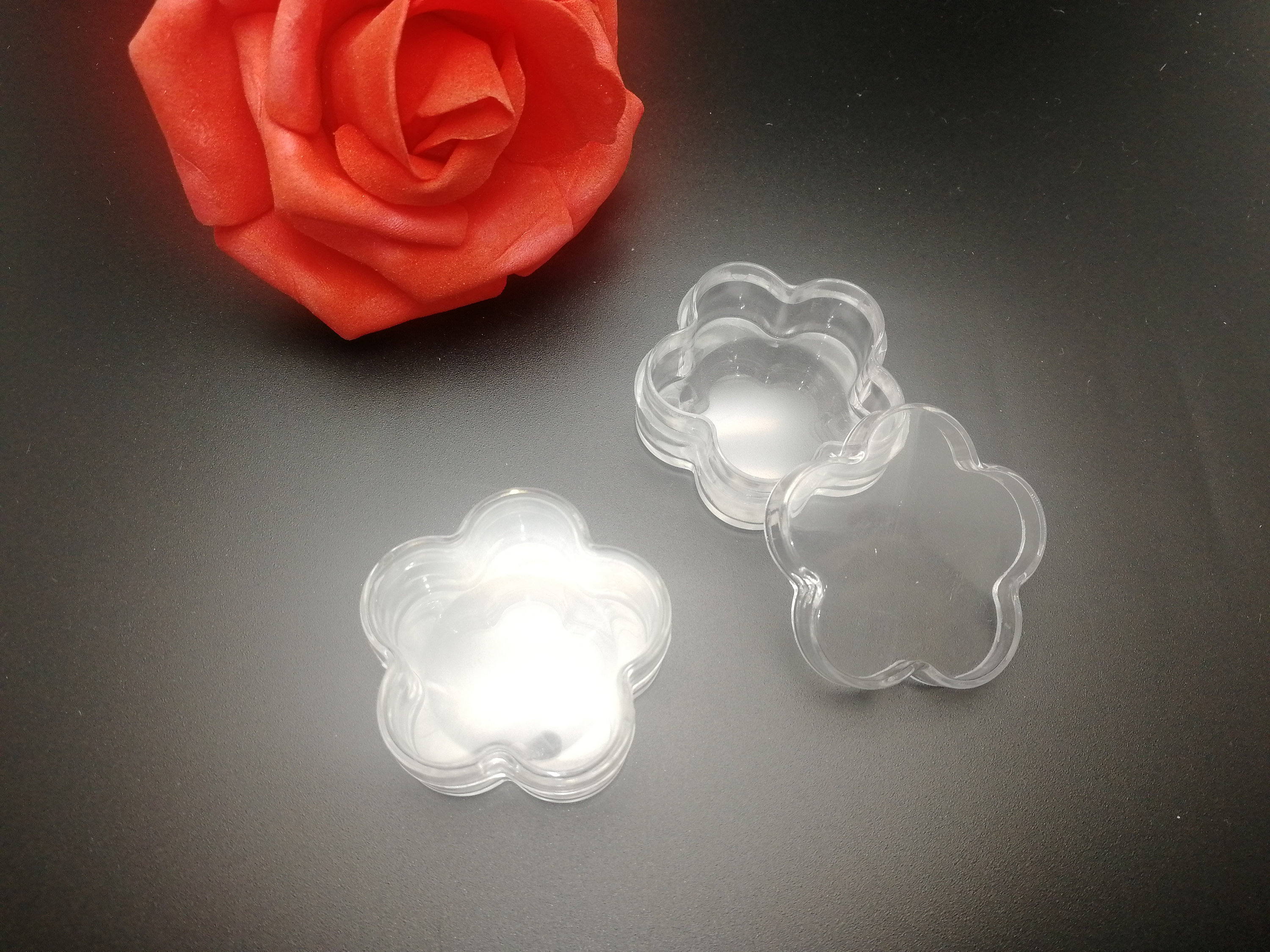 20pcs 38x38x18mm flower floral clear plastic acrylic resin box Etsy