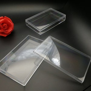 2 pieces 145x90x25 mm rectangle shape clear PS plastic box , jewelry bead tool wedding party gift display storage acrylic resin box , AB0121
