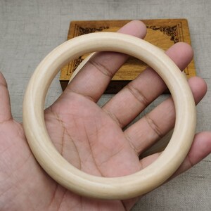 2/10 Pieces 11CM Width Natural Wood Round Ring Circle Hoop Charm , Unfinished Wooden Pendant Handmade Craft Jewelry DIY Finding , AW0399
