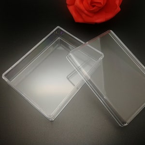 4 pieces 85x65x25 mm rectangle shape clear PS plastic box , jewelry bead tool wedding party gift display storage acrylic resin box , AB0070
