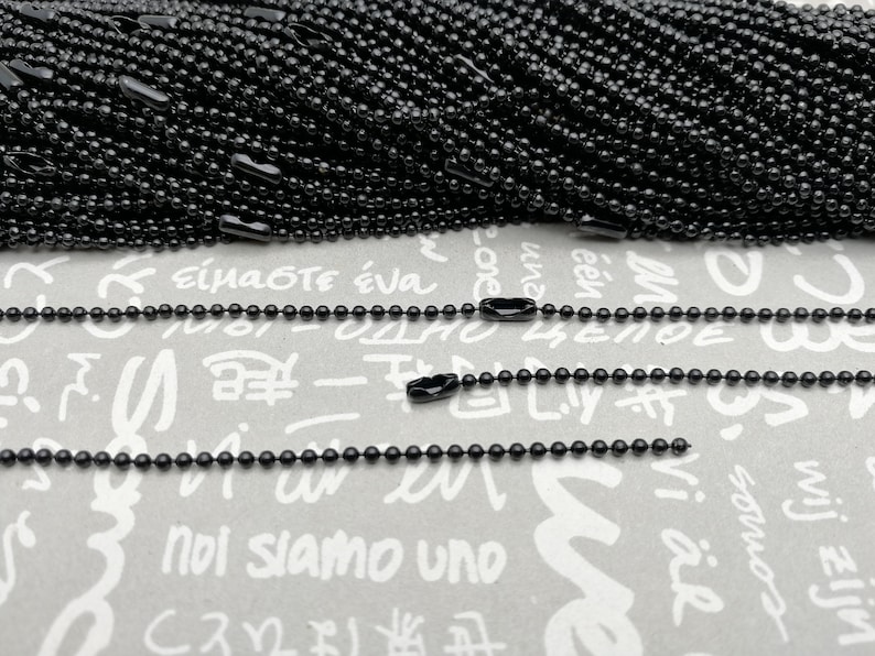 5 color option 100pcs 1.5mm diameter 24 inches length metal ball bead chain necklace with connector clasp jewelry making DIY finding AN41