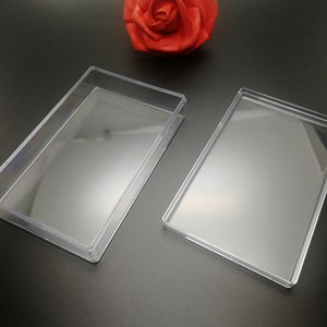 4 pieces 120x75x25 mm rectangle shape clear PS plastic box , jewelry bead tool wedding party gift display storage acrylic resin box , AB0072