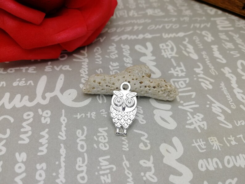 handmade jewelry making DIY finding earring necklace drop antique bronze silver gold color AM145 20pcs 18x9mm metal owl bird pendant charm