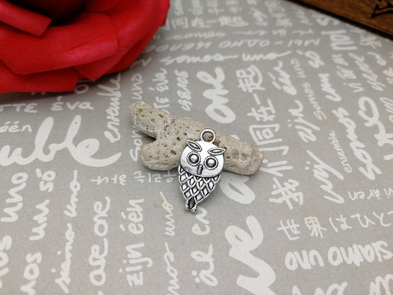 handmade jewelry making DIY finding earring necklace drop antique bronze silver gold color AM145 20pcs 18x9mm metal owl bird pendant charm