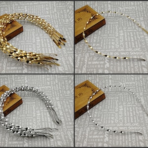 5 mm width metal twist waved headband blank , hair head band barrette clip comb tiara hairband jewelry finding gold silver color AH0013