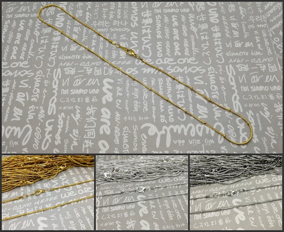 Bingcute 12Pcs 18inch 925 Silver Plated 1.2mm DIY Snake Chain Necklace With Lobster Clasps for Jewelry Making