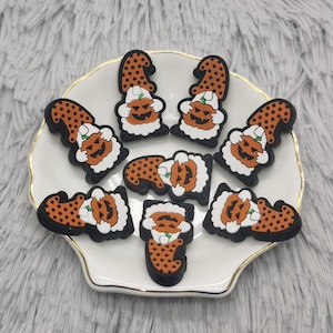 Silikonpärla Halloween Gnome Dvärg Focal Pärla DIY Charm Penna Hitta AS1086