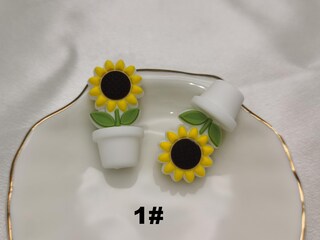 9 Perline Girasole In Silicone – Ciondoli Colorati Per Creazione Gioielli E Accessori Fai Da Te