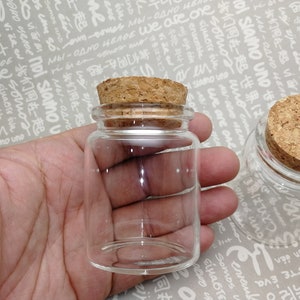 2/10 pieces 60x47 mm clear glass bottle with cork , 60 ml liquid hold transparent glass jar vial wedding party wish bottle food safe AB0075