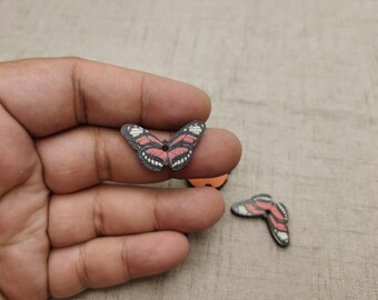 6/20/100 pcs Butterfly Shape Wooden Pendant , Printed Painted Wood Craft , Unfinished Natural Wood Cutout Earring Dangle Drop Charm , AW0021