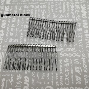 6/20/50 pieces 20 teeth metal hair wire comb headband blank , hair head band barrette clip accessory hairband wedding jewelry finding AH0023 5# gunmetal black