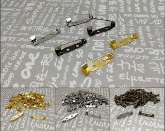20/100/500 Stück 25mm Länge Metall Brosche Pin Rückseite Bar Schmuck Clip fangen Sicherheitsnadel , Gold Silber Bronze Farbe Option AF0041