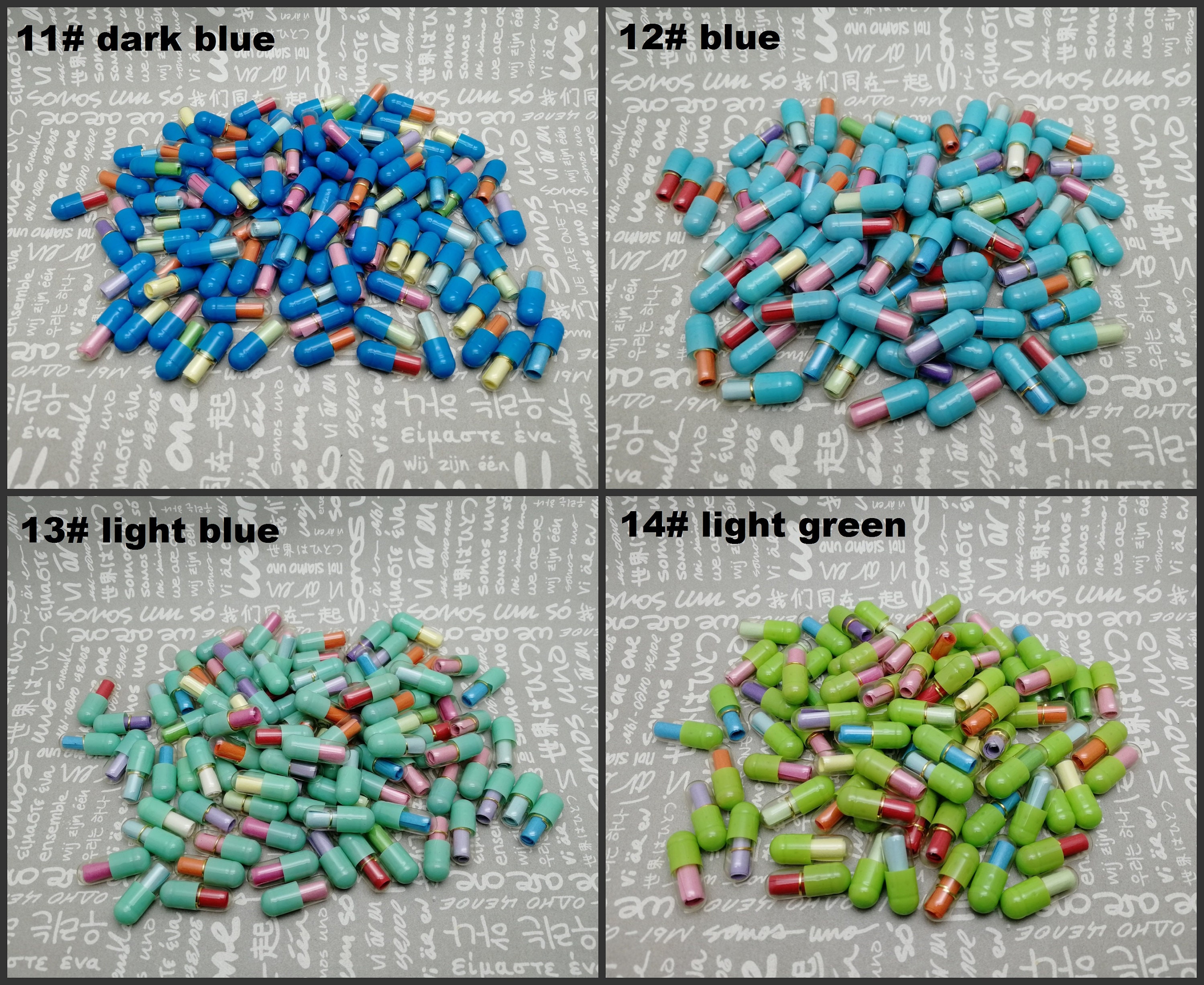 18 Colors Choice 300pcs 20x6mm Wish Message Pill Capsule Etsy