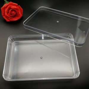2 pieces 195x130x40 mm rectangle shape clear PS plastic box , jewelry bead tool wedding party gift display storage acrylic resin box AB0064