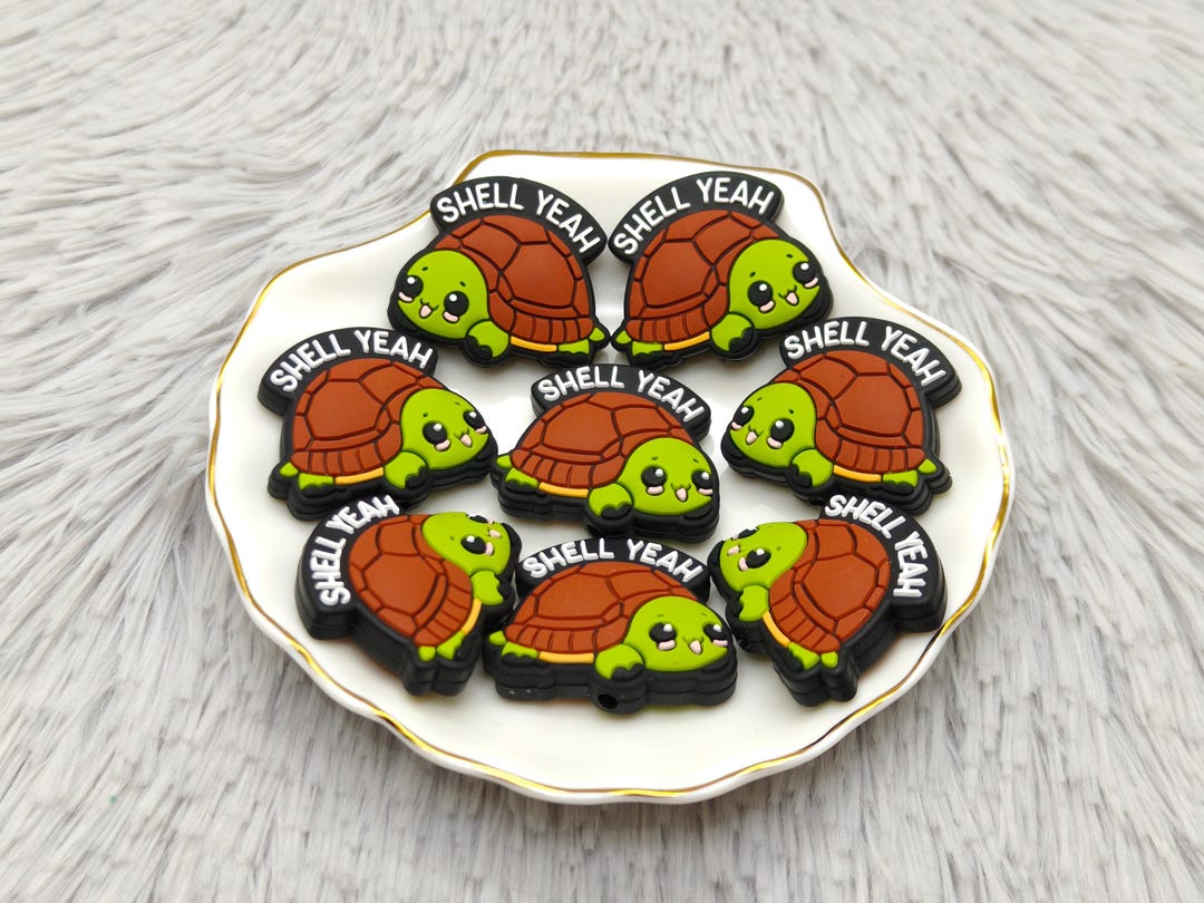 Silicone Bead Sea Turtle Tortoise Shell Yeah Focal Bead DIY Charm Pen ...