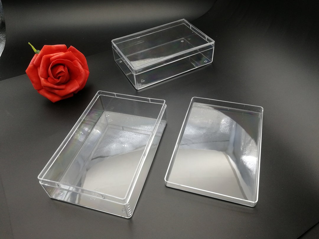 2 Pieces 120x80x34 Mm Rectangle Shape Clear PS Plastic Box , Jewelry ...