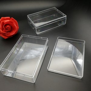 2 pieces 120x80x34 mm rectangle shape clear PS plastic box , jewelry bead tool wedding party gift display storage acrylic resin box , AB0116