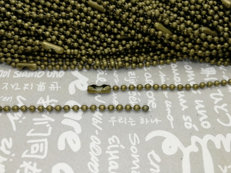 25pcs 2.4mm diameter 24 inches length metal ball bead chain necklace with connector clasp jewelry making DIY finding AN42 5 colors option