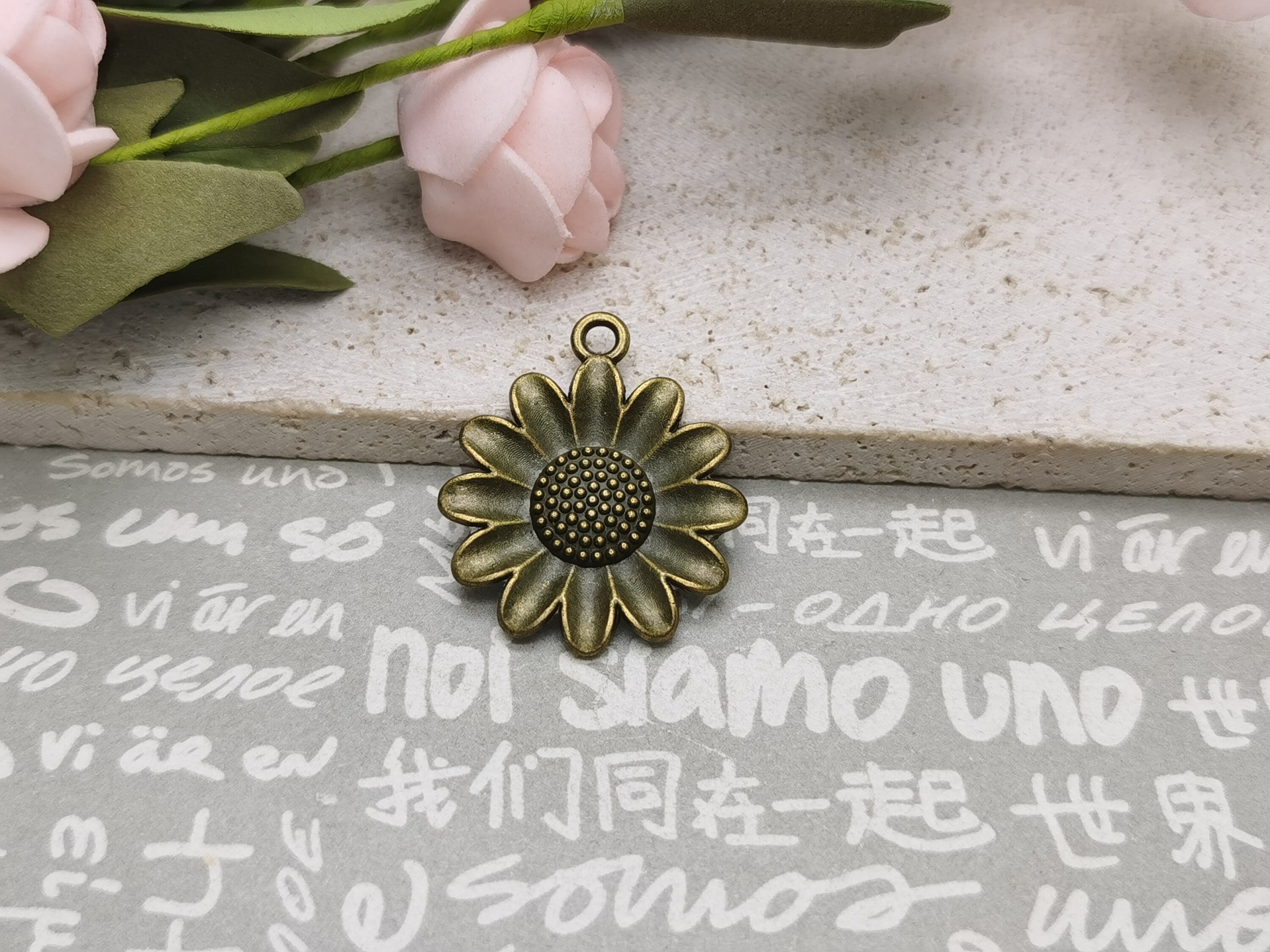 MMSC ♡ 6/20 Pieces Metal Flower Floral Blossom Pendant Necklace Earring