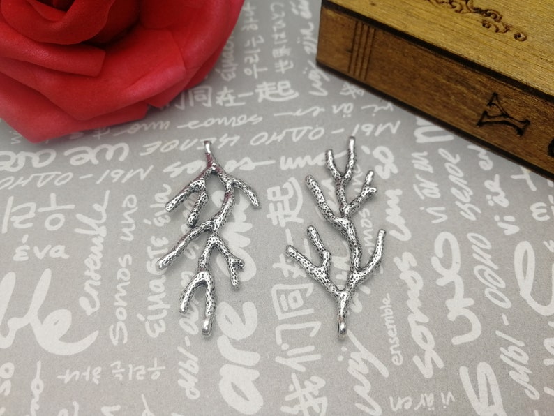 50pcs Antique Silver Color 44xmm Metal Branch Connector Pendant Charm Handmade Jewelry Making Diy Finding Earring Necklace Drop Am6 Jewelry Making Beading Craft Supplies Tools Startfi Io