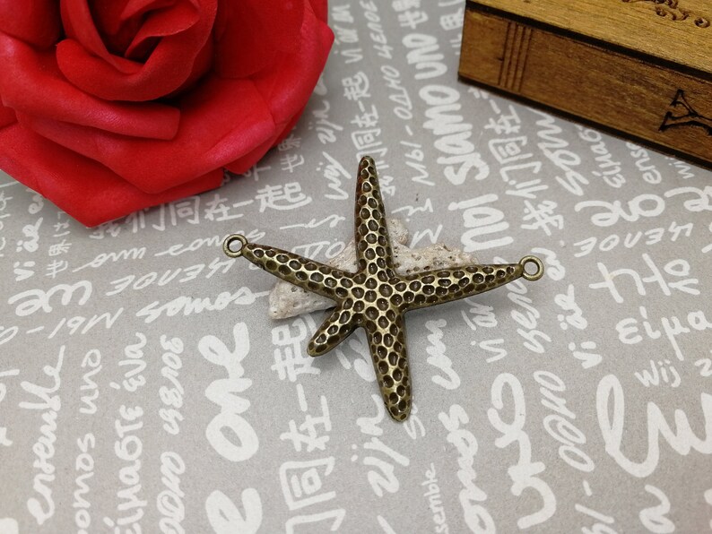 Handmade Jewelry Diy Finding Earring Necklace Drop Am194 50pcs Antique Bronze Color 50x40mm Metal Starfish Sea Star Fish Pendant Charm Paper Party Kids Craft Supplies Tools Truongsinhhoc Com Vn
