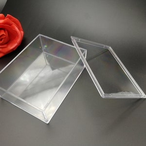 2 pieces 100x78x38 mm rectangle shape clear PS plastic box , jewelry bead tool wedding party gift display storage acrylic resin box , AB0128