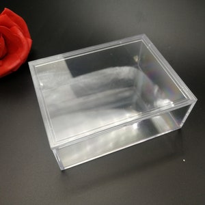 2 Pieces 100x78x38 Mm Rectangle Shape Clear PS Plastic Box , Jewelry ...