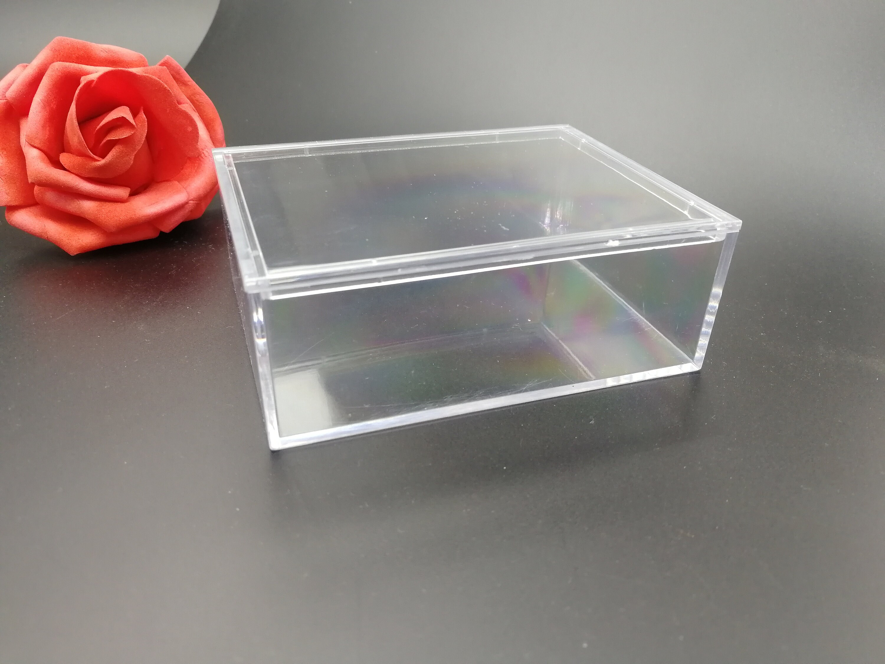 2 Pieces 100x78x38 Mm Rectangle Shape Clear PS Plastic Box , Jewelry ...
