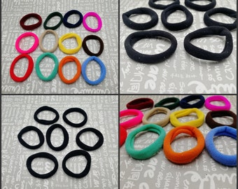 8 mm width elastic ponytail holders hair accessories , wholesales stretch hair ties cord headband black mix color , AH0045