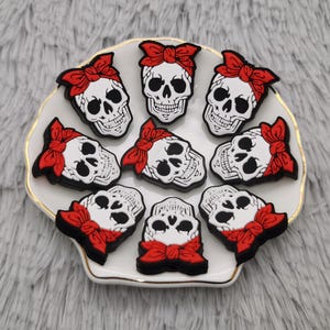 Silicone Bead Halloween Skull Skeleton Focal Bead for Pen Bracelet Necklace Keychain Lanyard , Silicone Bead Bulk DIY Charm Finding AS0982