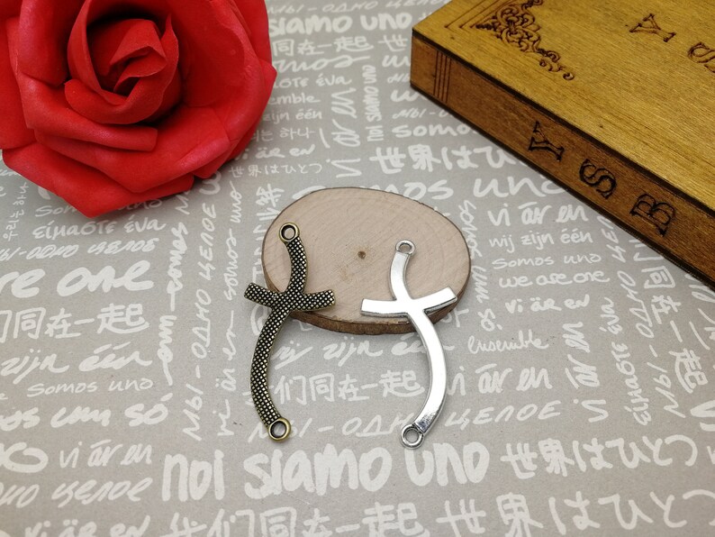 10pcs 45x21mm Metal Cross Bracelet Connector Pendant Charm Jewelry Diy Finding Earring Necklace Drop Antique Bronze Silver Color Am698 Beads Jewelry Making Kids Crafts Advancedrealty Com