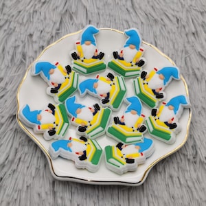 Silikonpärla Teach Teacher Gnome Dvärg Focal Pärla DIY Charm Penna Hitta AS1054