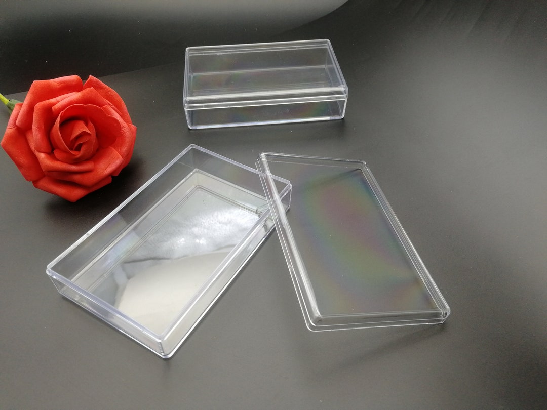 4 Pieces 110x70x25 Mm Rectangle Shape Clear PS Plastic Box , Jewelry ...