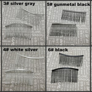 6/20/50 pieces 20 teeth metal hair wire comb headband blank , hair head band barrette clip accessory hairband wedding jewelry finding AH0023 image 2