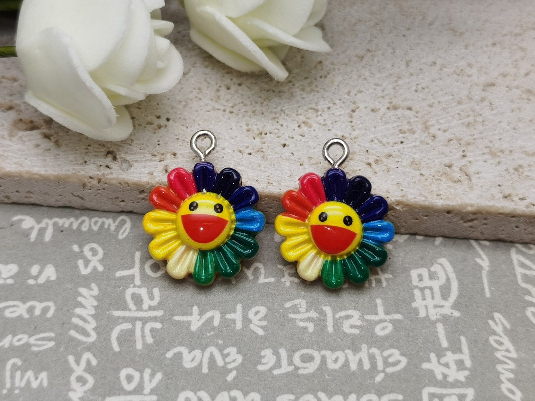 6/20 Pieces Plastic LGBTQIA Pride LGBT Rainbow Flower
