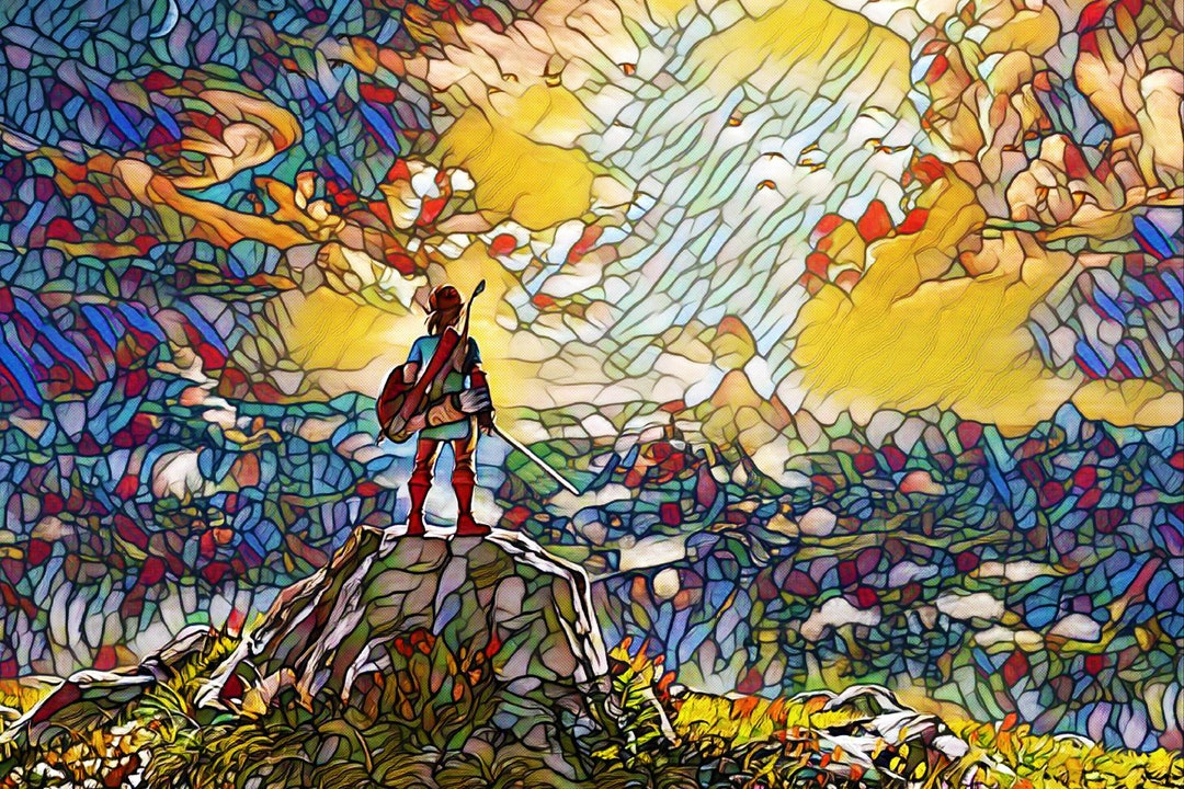 Suncatcher Glass - Legend of Zelda Inspired - Stained Glass-like