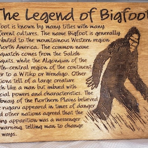 Bigfoot Wall Art: The Legend of Bigfoot Forest Silhouette, Mythical Creature Decor for Home, Cabin & Nature Lovers