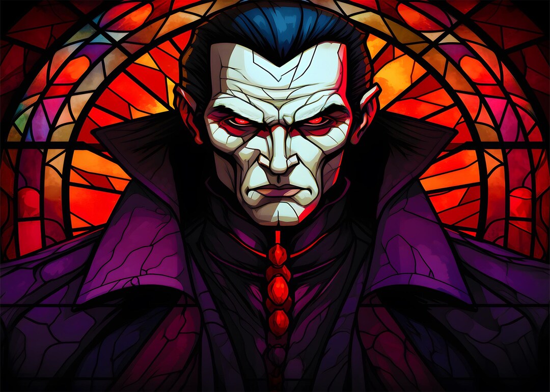 Suncatcher Glass - Vampire Design – Handcrafted Stained Glass-like ...