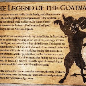 Goatman Legend Artwork: Creepy Cryptid Art for Horror Fans & Mythology Lovers Wall Decor