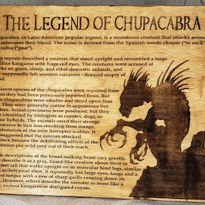 The Legend of Chupacabra Wall Art - Mythical Creature Decor, Dark Folklore Illustration, Perfect Gift for Cryptid Fans
