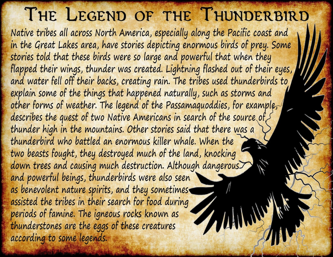 Thunderbird Wall Art, Native American Legend Print, Tribal Bird Decor,  Mystical Thunderbird for Living Room \u0026 Office Decor - Etsy, image size:1080x834
