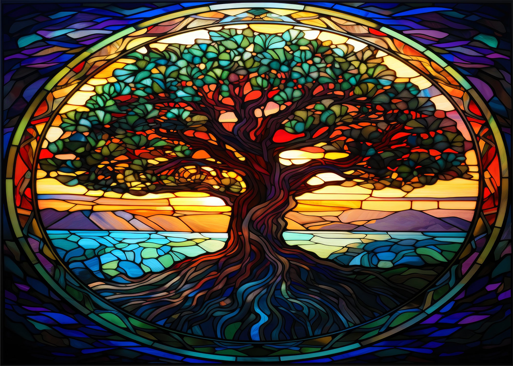 ステンドグラス インテリア　額　アート　大判　サンキャッチャー あさがお』 ステンドグラスのサンキャッチャー サンキャッチャー glass