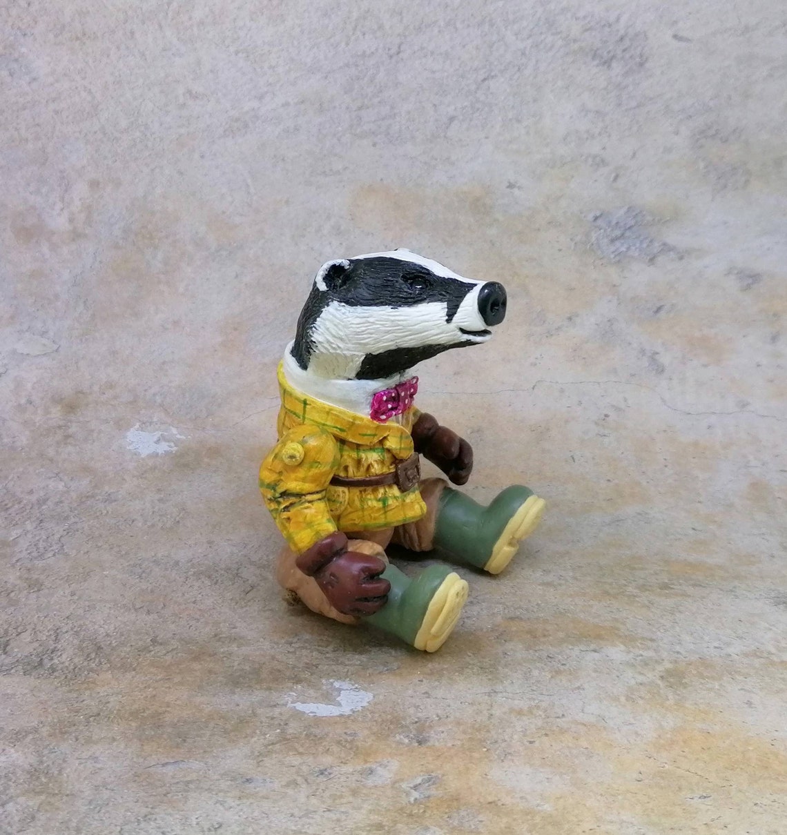 Beautiful Mr Badger Character Figurine Doll Etsy