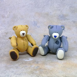 LC - Patched Little plump Bear - Collectable - Gift - Movable arms and legs