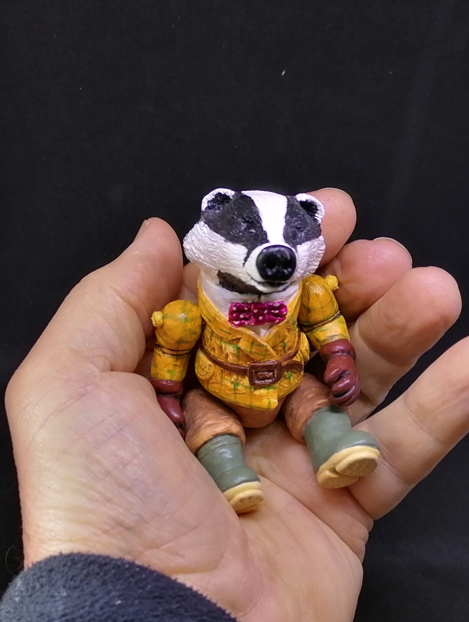 Beautiful Mr Badger Character Figurine Doll Etsy